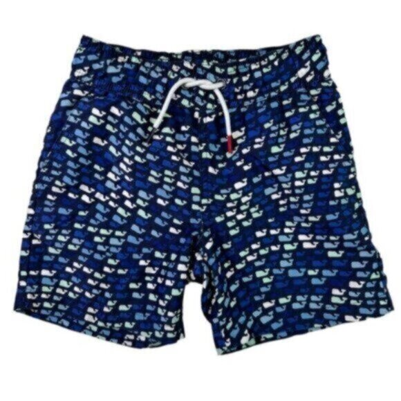 Vineyard Vines | Blue Whale Print Boy's Swim Trunk Size XS - Picture 1 of 6